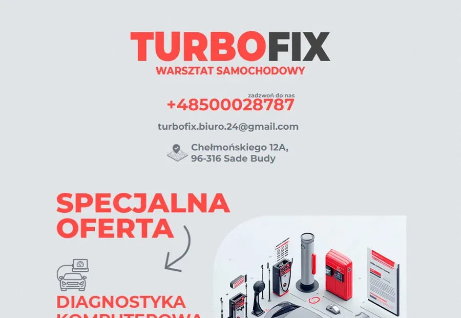 Landing Page автосервиса Turbofix